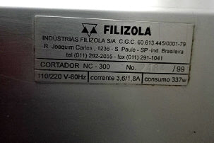 ✂️ Cortador Filizola NC 300 🎯